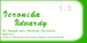 veronika udvardy business card